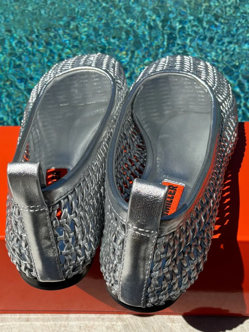 Simon Miller Chrome Woven Riad Ballerina Flats Size 40
